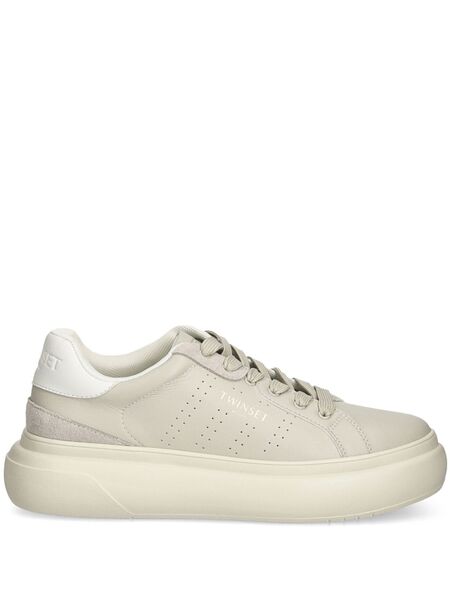  Twinset Leather Sneakers - Neutrals 
