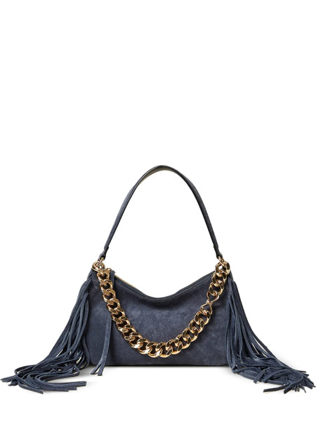  Twinset Liliane Fringed Chain-strap Shoulder Bag - Blue 