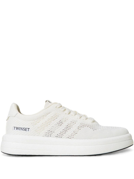  Twinset Logo-appliqué Sneakers - White 