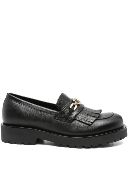  Twinset Logo-chain Tassel Loafers - Black 
