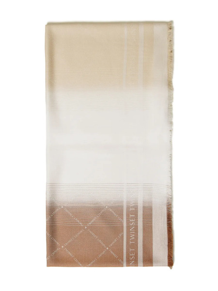  Twinset Logo-detail Pattern Scarf - Neutrals 
