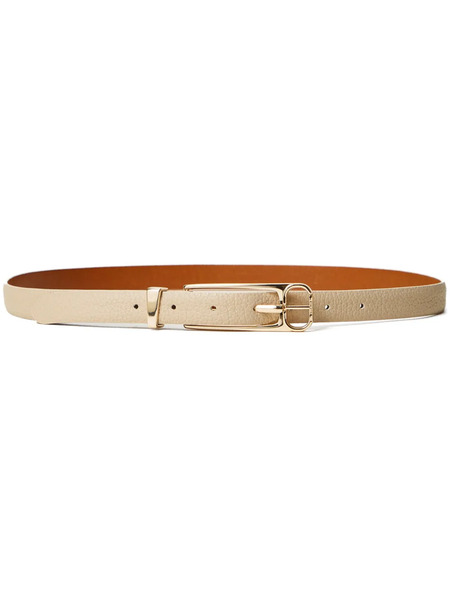  Twinset Logo-engraved Buckle Belt - Neutrals 