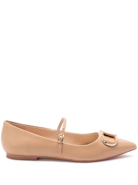  Twinset Logo-plaque Ballet Flats - Neutrals 