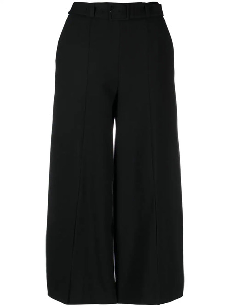  Twinset Logo-plaque High-waisted Trousers - Black 