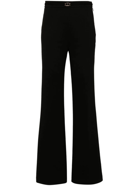  Twinset Logo-plaque Straight-leg Trousers - Black 