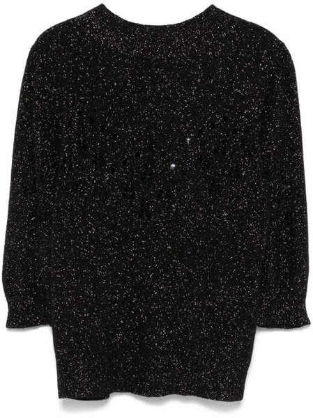  Twinset Lurex Knitted T-shirt - Black 