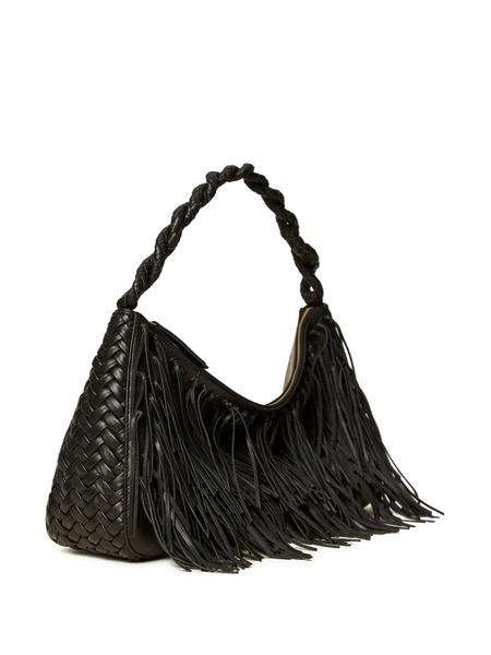  Twinset Medium Liliane Fringe Shoulder Bag - Black 