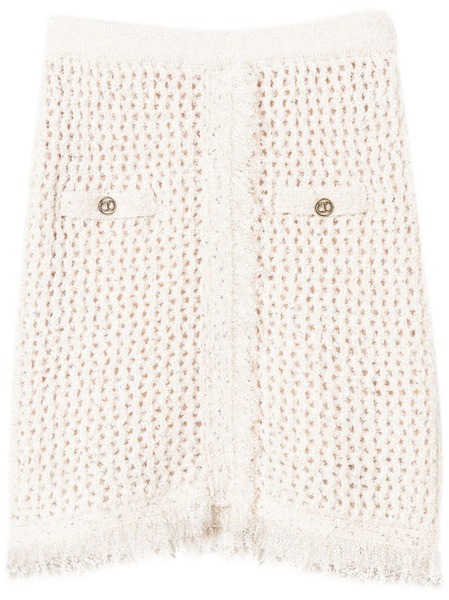  Twinset Mesh-knit Miniskirt - White 
