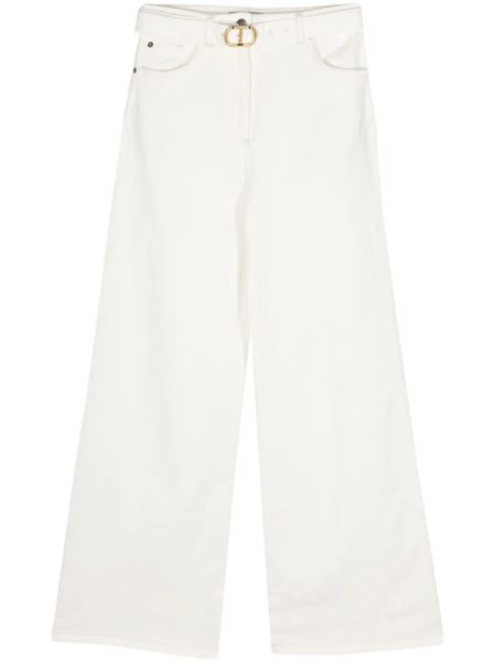  Twinset Mid-rise Wide-leg Jeans - White 