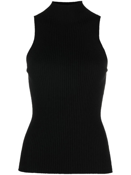  Twinset Mock-neck Ribbed Top - Black 