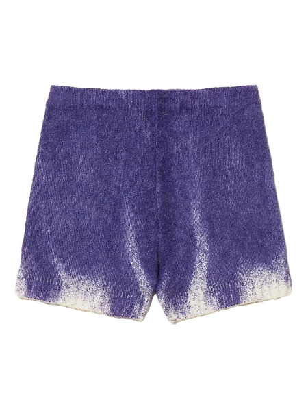  Twinset Ombre Wool Blend Shorts - Purple 
