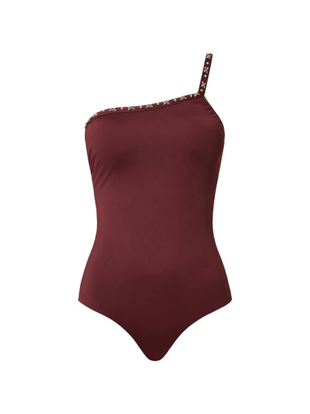  Twinset One-shoulder Embroidered Swimsuit 