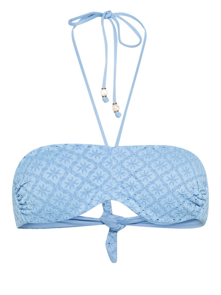  Twinset Openwork Bikini Top - Blue 