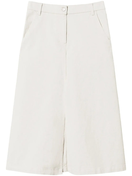  Twinset Organic Cotton Midi Skirt - Neutrals 