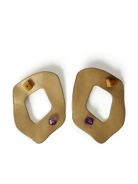 Twinset Oval Earrings - Gold 