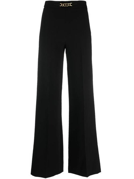  Twinset Oval-t Chain Wide-leg Trousers - Black 