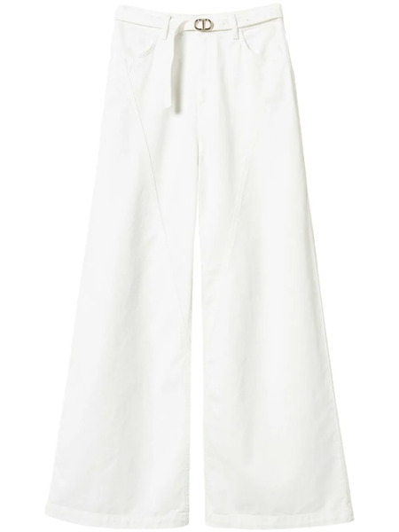  Twinset Oval T Wide-leg Jeans - White 