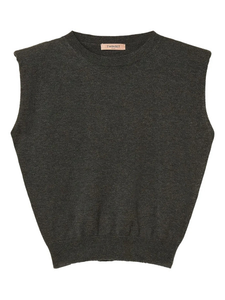  Twinset Padded-shoulder Vest - Grey 