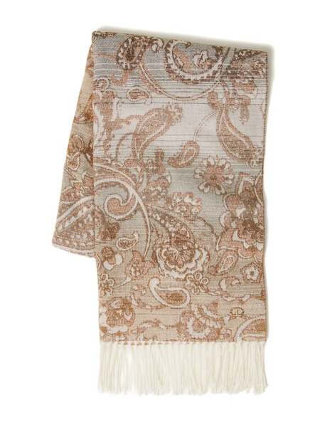 Twinset Paisley-pattern Fringed Scarf - Brown 