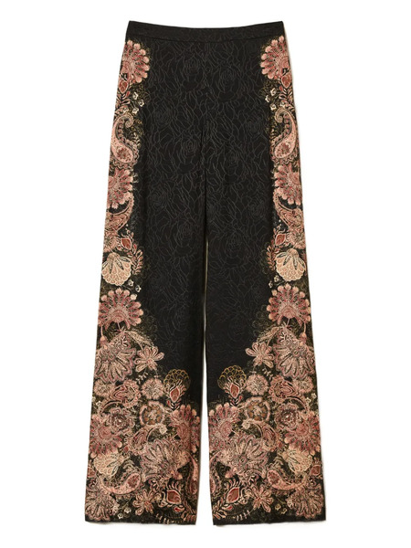  Twinset Paisley-print Trousers - Black 