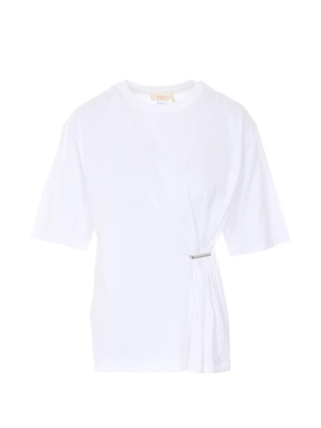  Twinset Plaque Ruffle T-shirt - White 