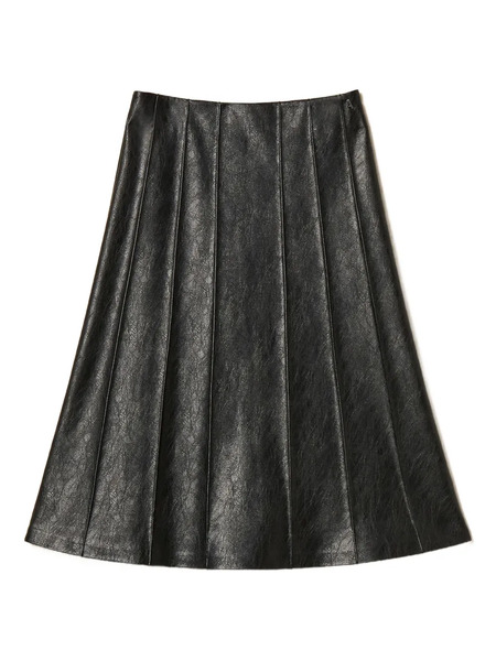  Twinset Pleated-effetc Midi Skirt - Black 
