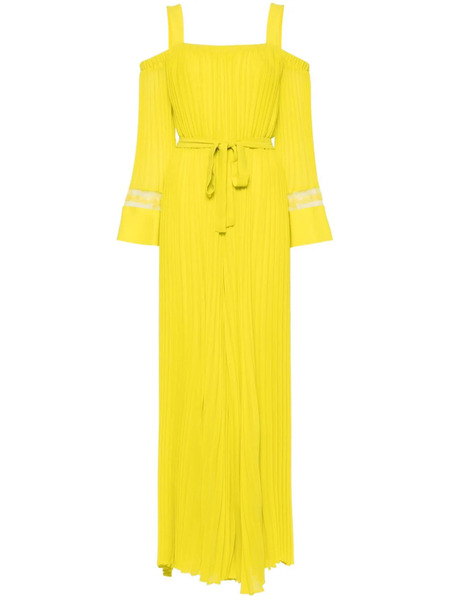  Twinset Pleated Georgette-crepe Jumpsuit - Green 