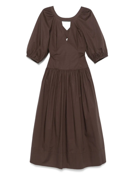  Twinset Poplin Midi Dress - Brown 