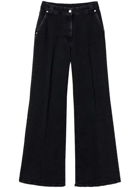  Twinset Pressed-crease Wide-leg Jeans - Black 