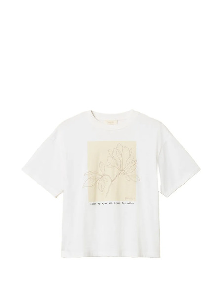  Twinset Printed Embroidered T-shirt - White 
