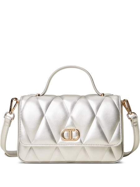  Twinset Quilted Top-handle Tote Bag - Grey 