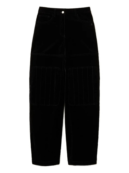  Twinset Quilted Velvet Trousers - Black 