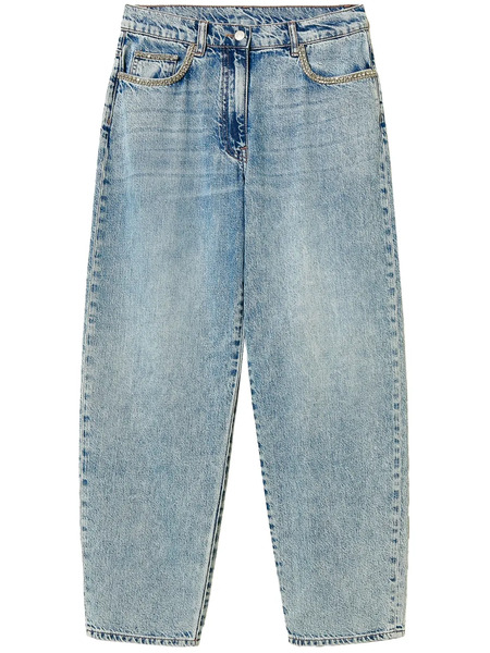  Twinset Rhinestone-embellished Tapered Jeans - Blue 