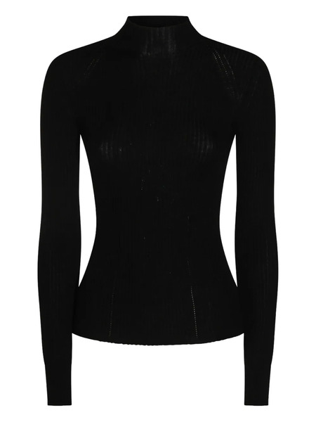  Twinset Ribbed High-neck Sweater - Black 