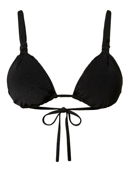  Twinset Ruched Triangle Bikini Top - Black 