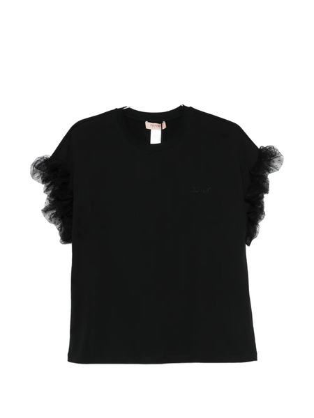  Twinset Ruffled T-shirt - Black 