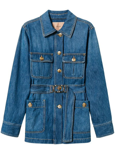  Twinset Safari Denim Jacket - Blue 