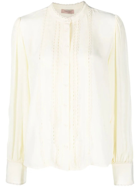  Twinset Scallop-edge Shirt - Neutrals 
