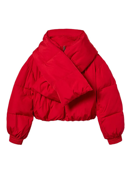  Twinset Scarf Puffer Bomber - Red 