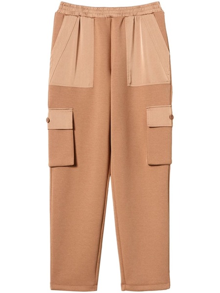  Twinset Scuba-jersey Cargo Trousers - Neutrals 