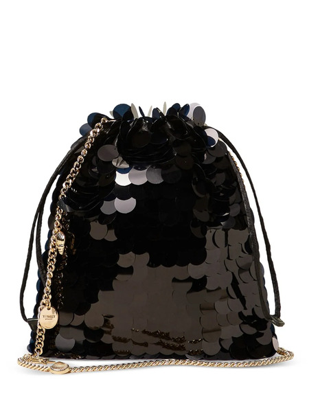  Twinset Sequin Charm-detail Clutch Bag - Black 