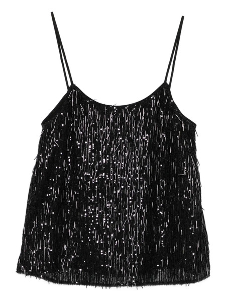  Twinset Sequin Fringe Top - Black 
