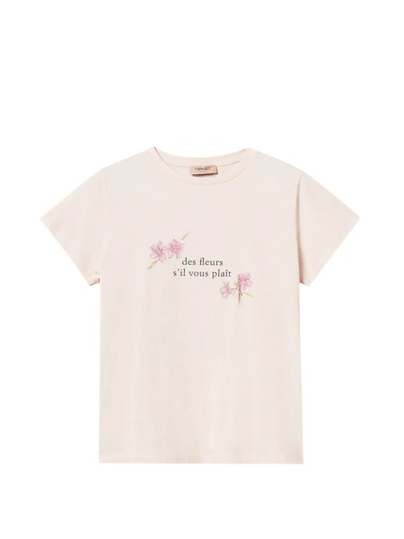  Twinset Slogan-print T-shirt - Pink 