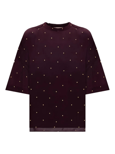  Twinset Studded Short-sleeve T-shirt - Purple 