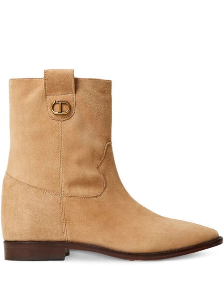  Twinset Suede Ankle Boots - Brown 