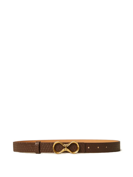  Twinset Textured Leather Belt - Brown 