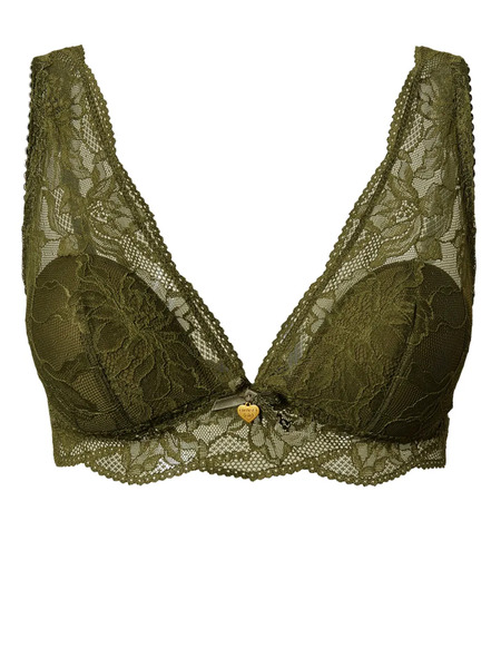  Twinset Triangle-cup Lace Bralette - Green 