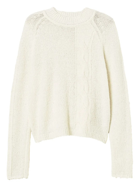  Twinset Turtleneck Cable-knit Sweater - White 