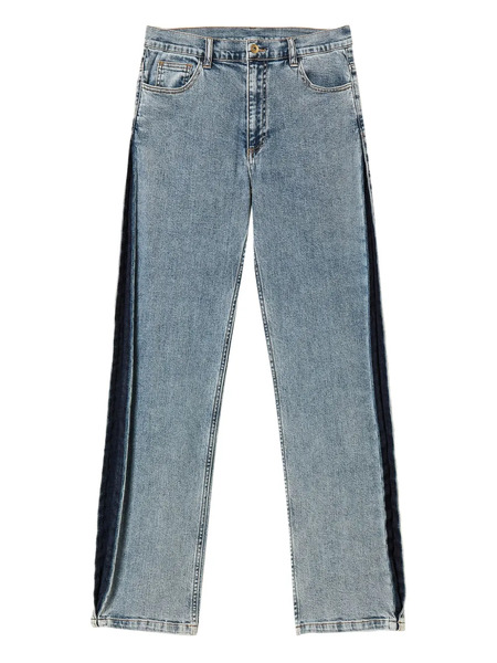  Twinset Two-tone Side-stripe Jeans - Blue 