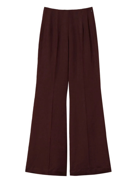  Twinset Woven Flared Trousers - Brown 